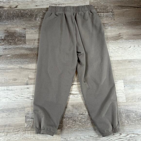 Oakley Relaxed Fit Sweatpants Taupe Fleece Joggers Small Athleisure Cozy - Picture 5 of 9